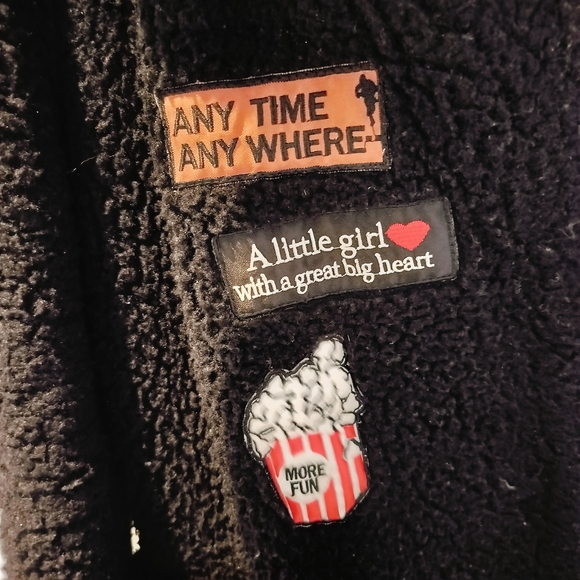 Anthropologie Puella Black Jacket with Patches Size S - Picture 3 of 10